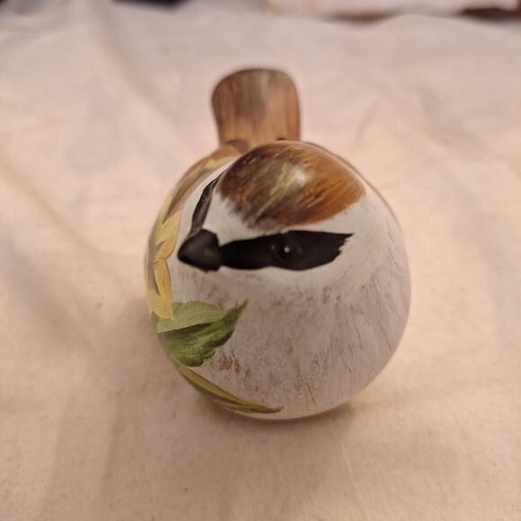 Vintage Studio Art Pottery Maine Chickadee Bird Figurine 2.5" Artist Painted - Picture 2 of 5